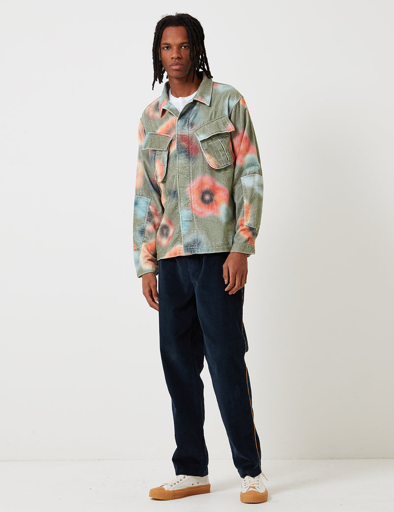 Stussy Velveteen Jungle Long Sleeve Shirt - Floral