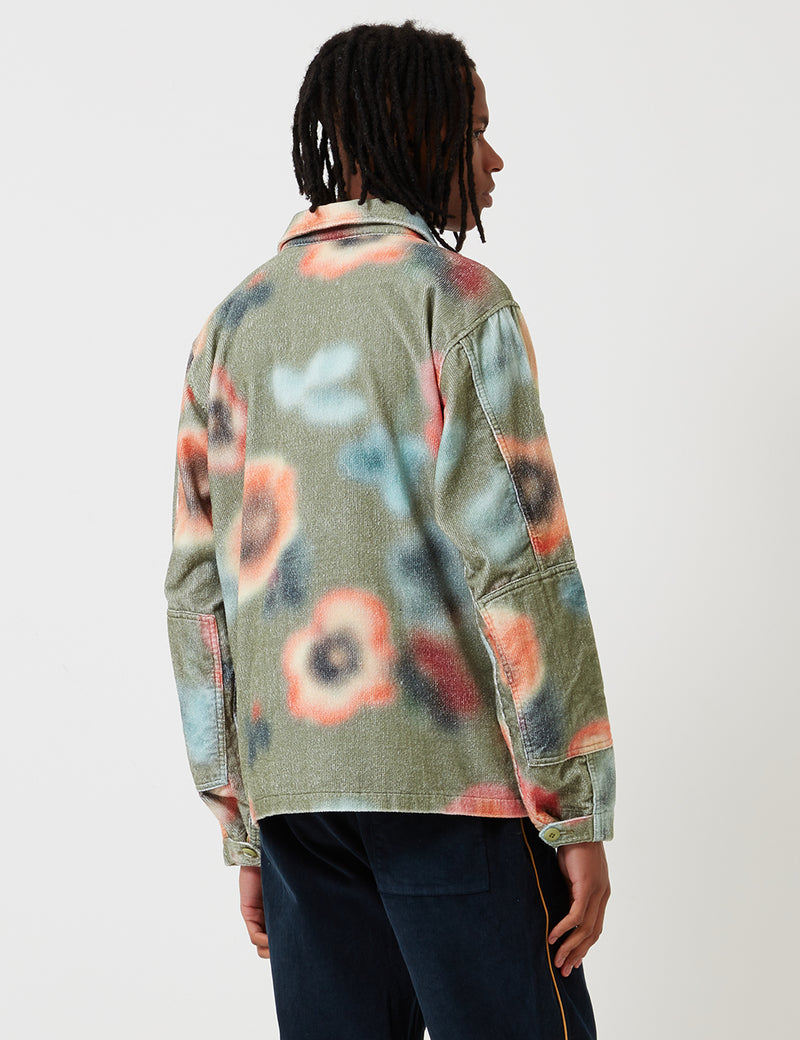 Stussy Velveteen Jungle Long Sleeve Shirt - Floral