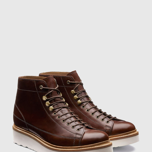 Grenson Andy Leather Monkey Boot - Chestnut Brown | URBAN EXCESS