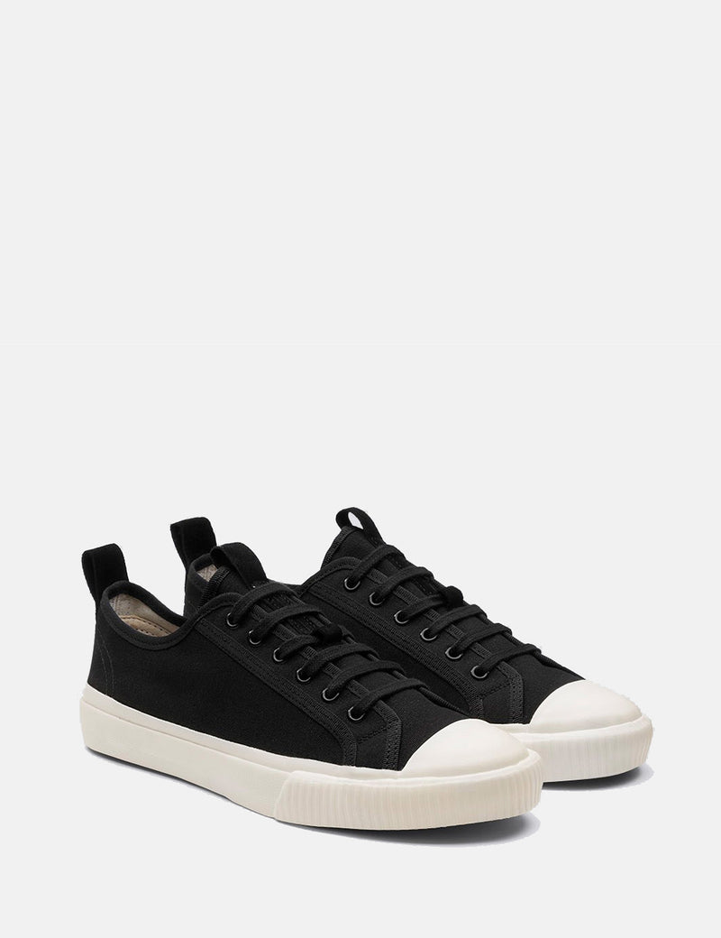 Grenson Low Top Sneakers (Canvas) - Black/White