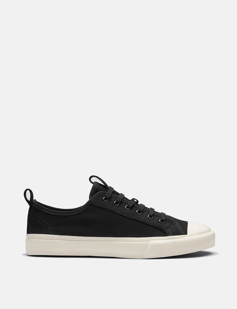 Grenson Low Top Sneakers (Canvas) - Black/White