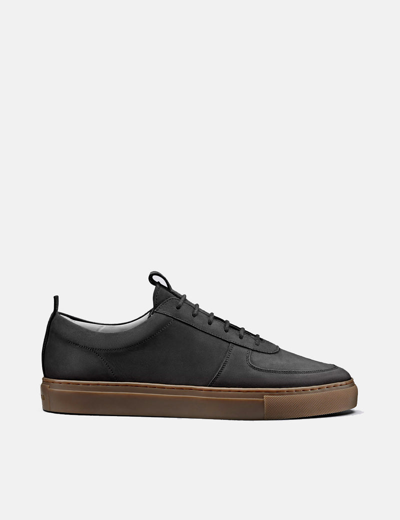 Grenson Sneaker 22 (Nubuck, Gum Sole) - Black