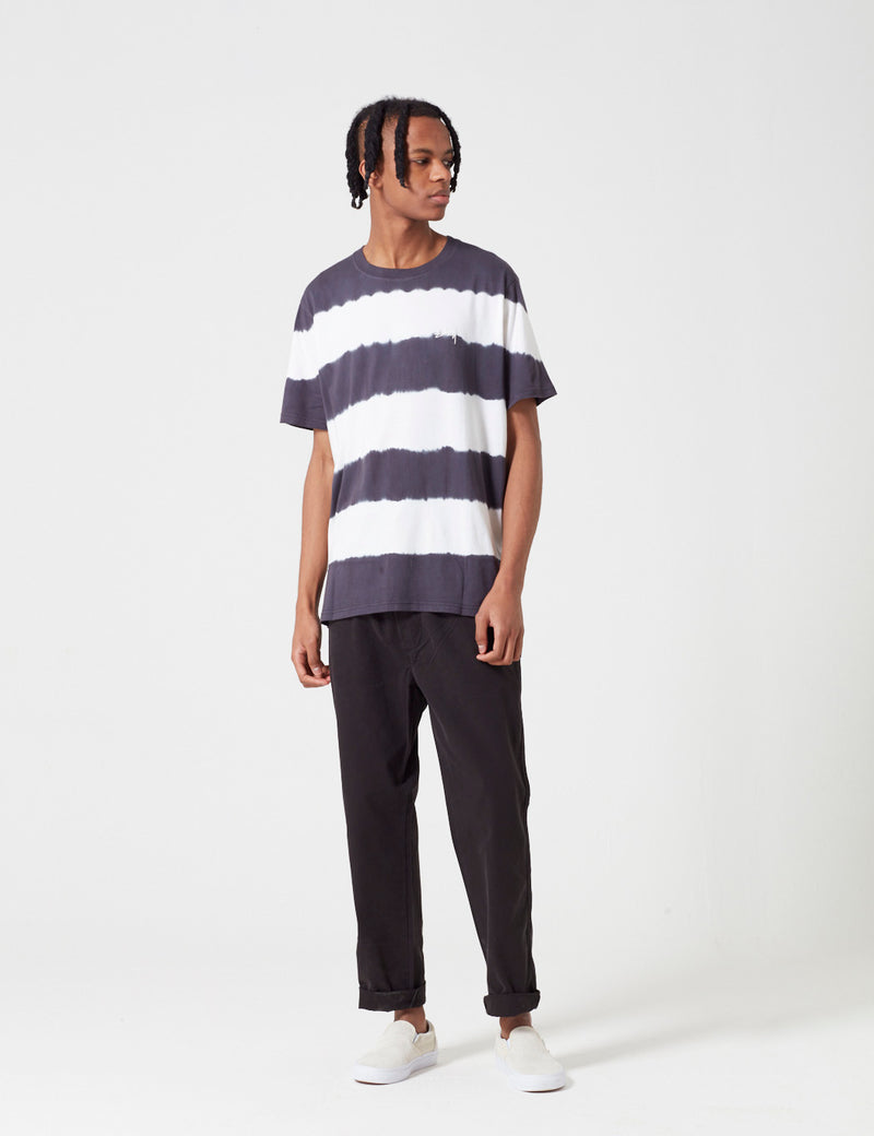 Stussy Ziggy Stripe Short Sleeve T-Shirt - Black