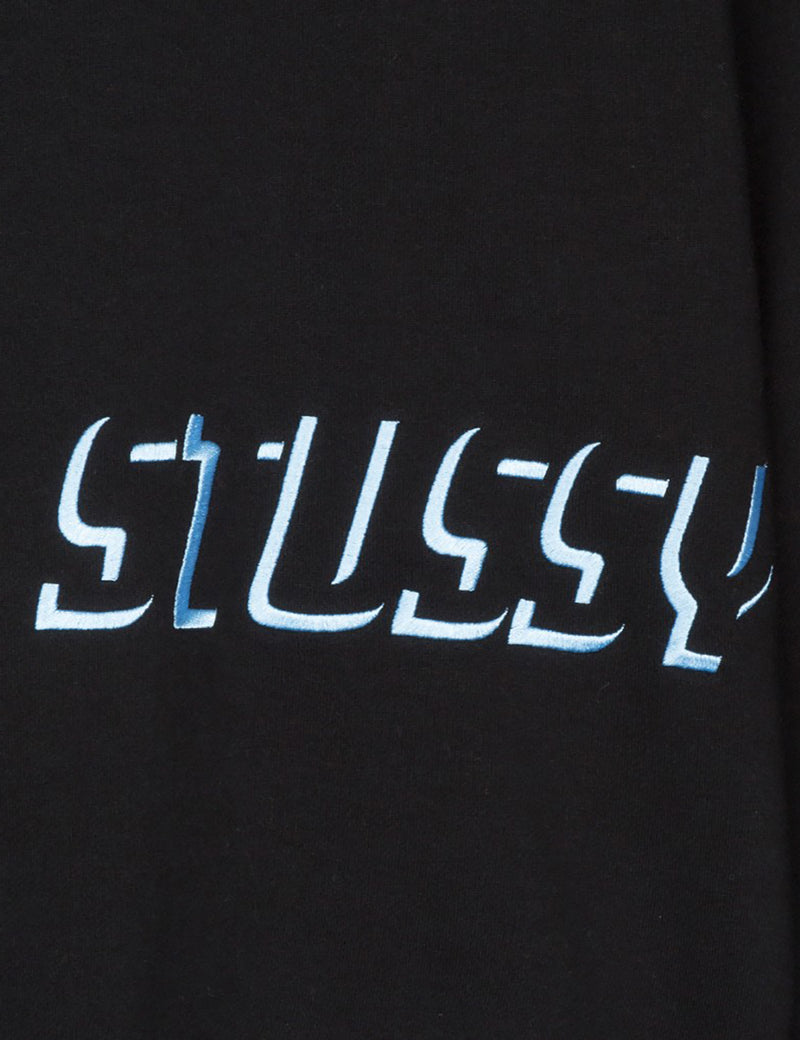 Stussy Shadow Applique Crew Sweatshirt - Black