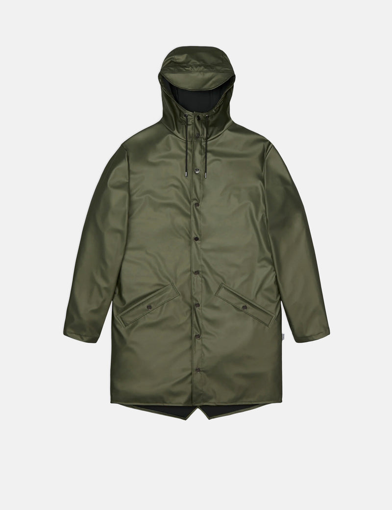 Rains Long Jacket - Evergreen