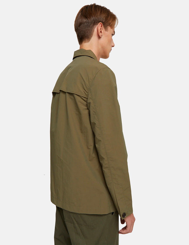 Wood Wood Fabian Tech Overshirt - Olive Green