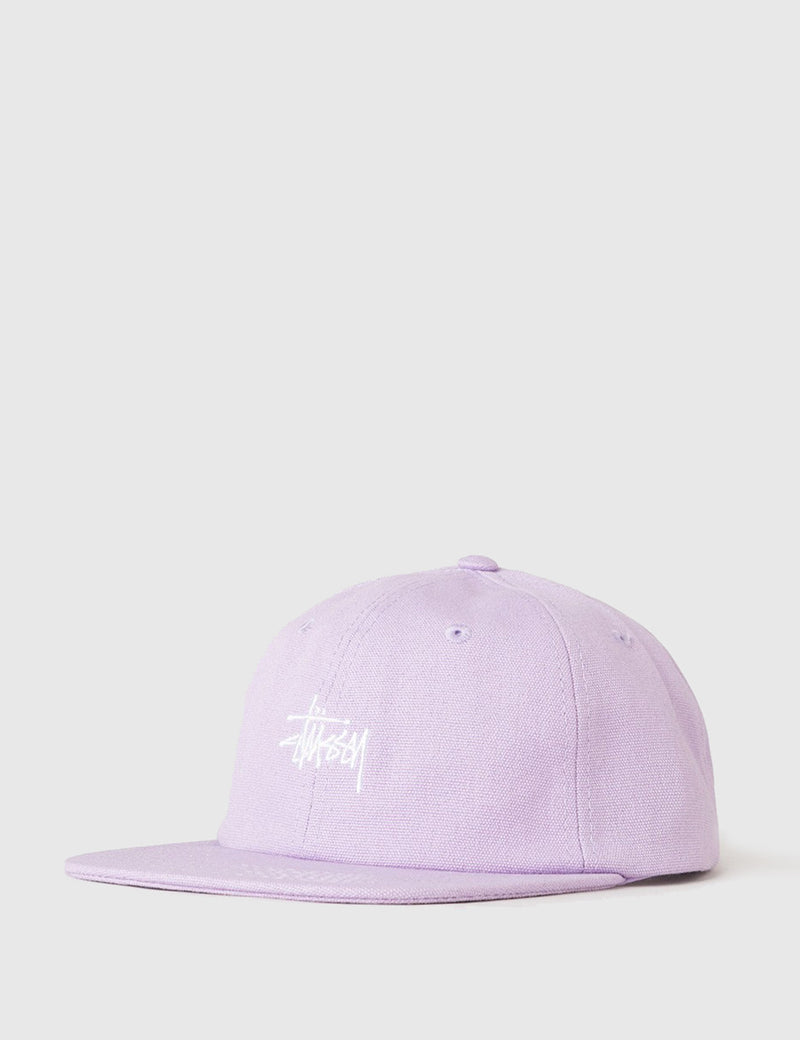 Stussy Smooth Stock Canvas Cap - Lavender