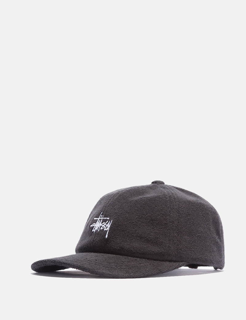 Stussy Stock Terry Cloth Low Pro Cap - Black