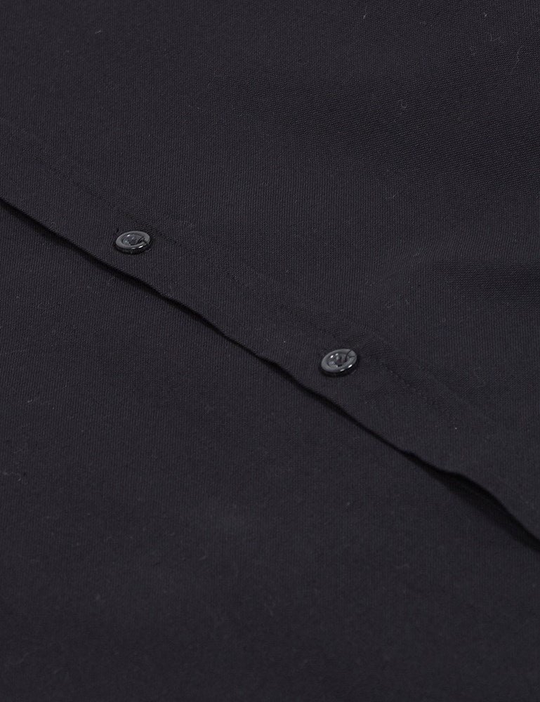 Suit Oxford Mandarin Shirt - Black