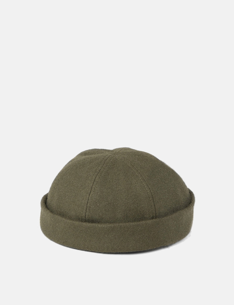 SCRT Docker Beanie Hat (Wool) - Olive Green