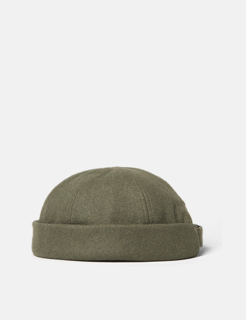 SCRT Docker Beanie Hat (Wool) - Olive Green