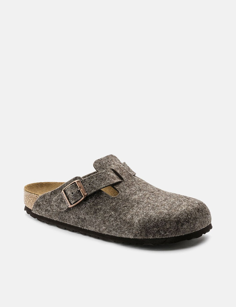 Birkenstock Boston Wool Felt (Regular) - Cacoa Brown