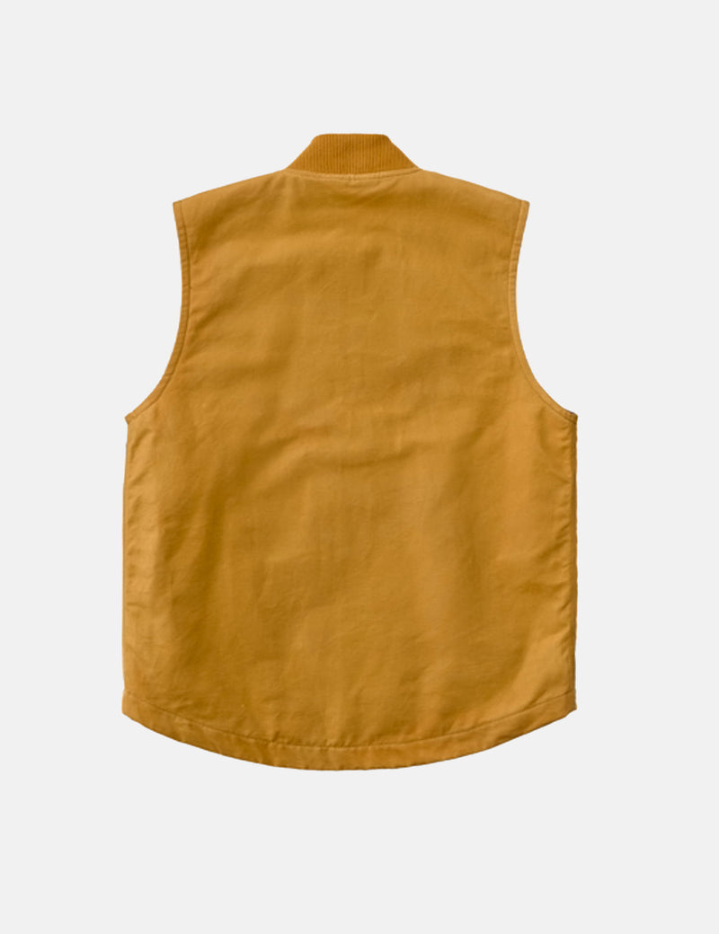 Nudie Jeans Douglas Duck Vest - Ochre Brown