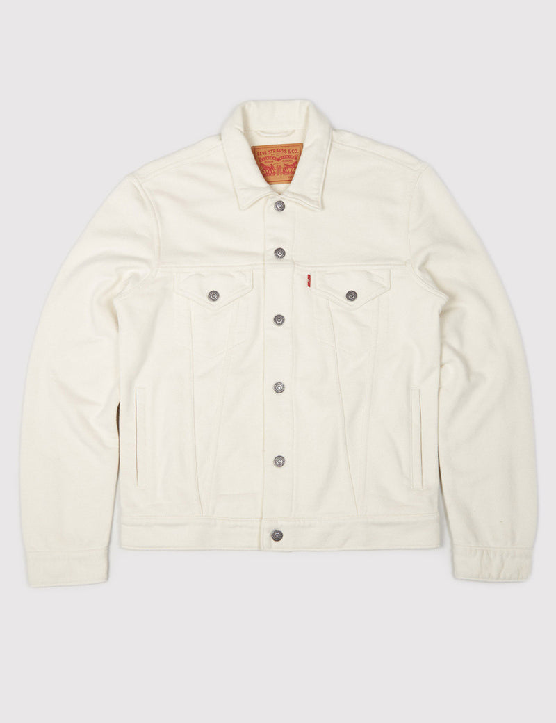 Levis French Terry Trucker Jacket - Chalky White