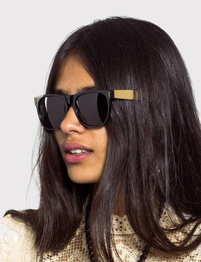 RetroSuperFuture Classic Sunglasses - Black/Gold