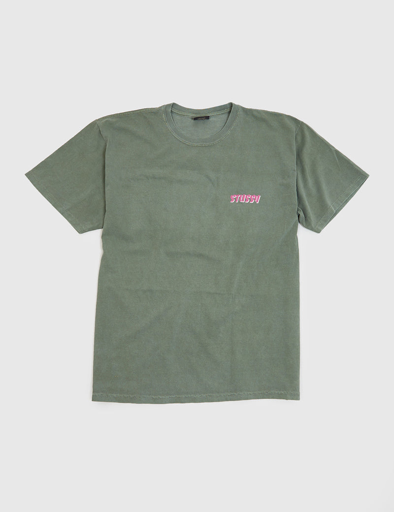 Stussy Global T-Shirt - Olive Green