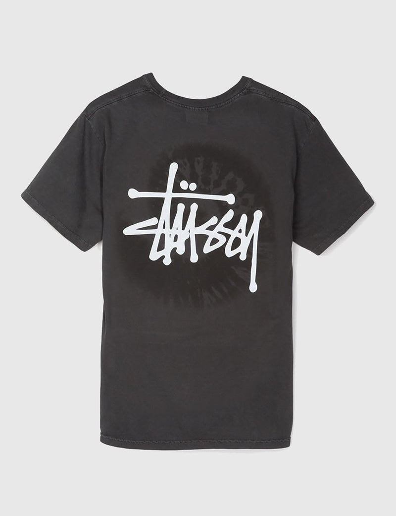 Stussy Basic Swirl T-Shirt - Black