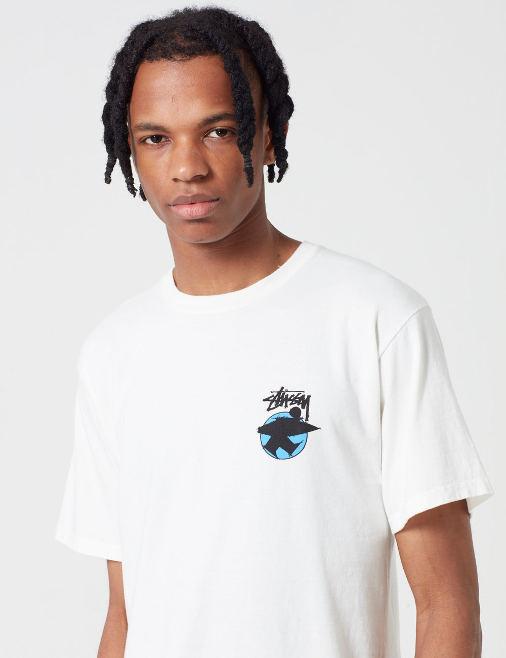 Stussy Surfman Dot Pigment Dyed T-Shirt - Natural | URBAN EXCESS.