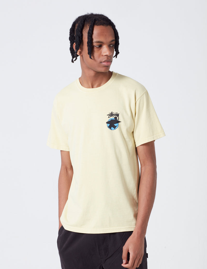 Stussy Surfman Dot Pigment Dyed T-Shirt - Yellow