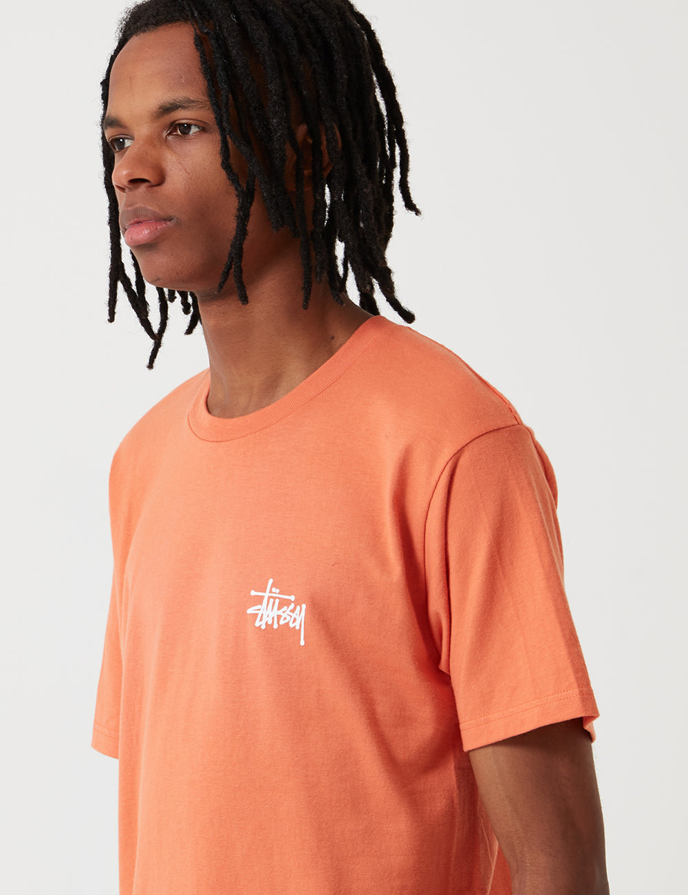 Stussy orange t sales shirt