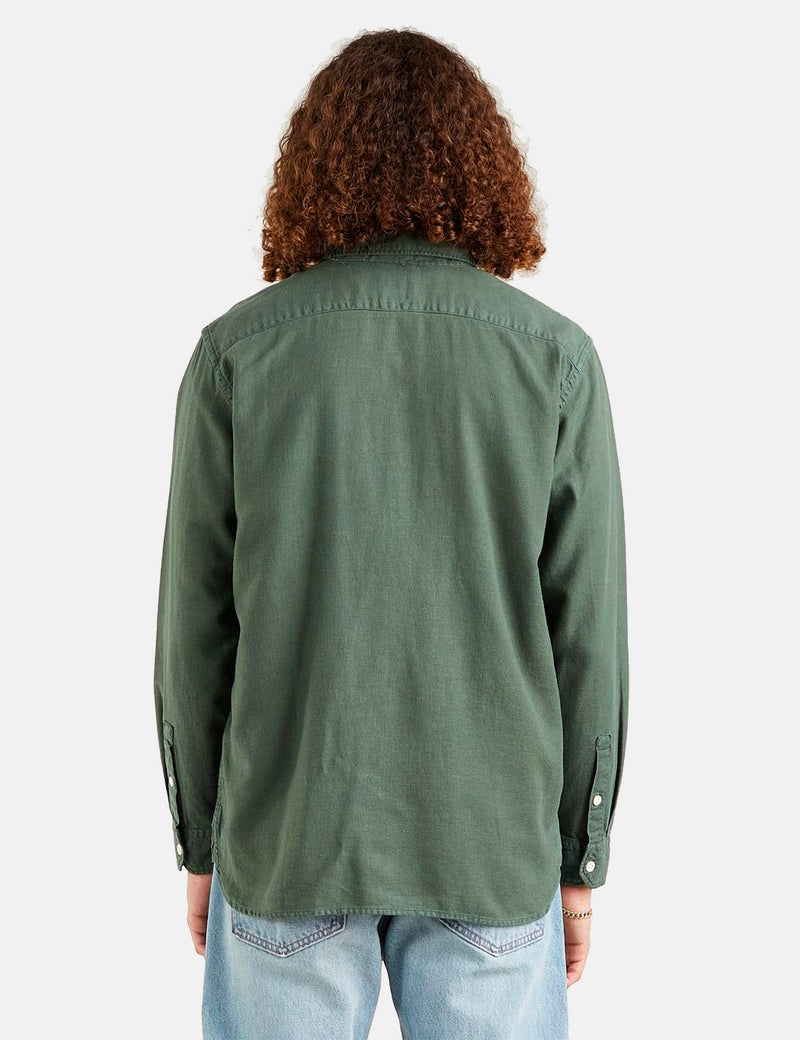 Levis Jackson Worker Overshirt (Garment Dyed) - Thyme Green