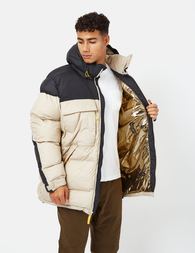 Columbia Ballistic Ridge Oversized Puffer Jacket - Ancient Fossil White/Black