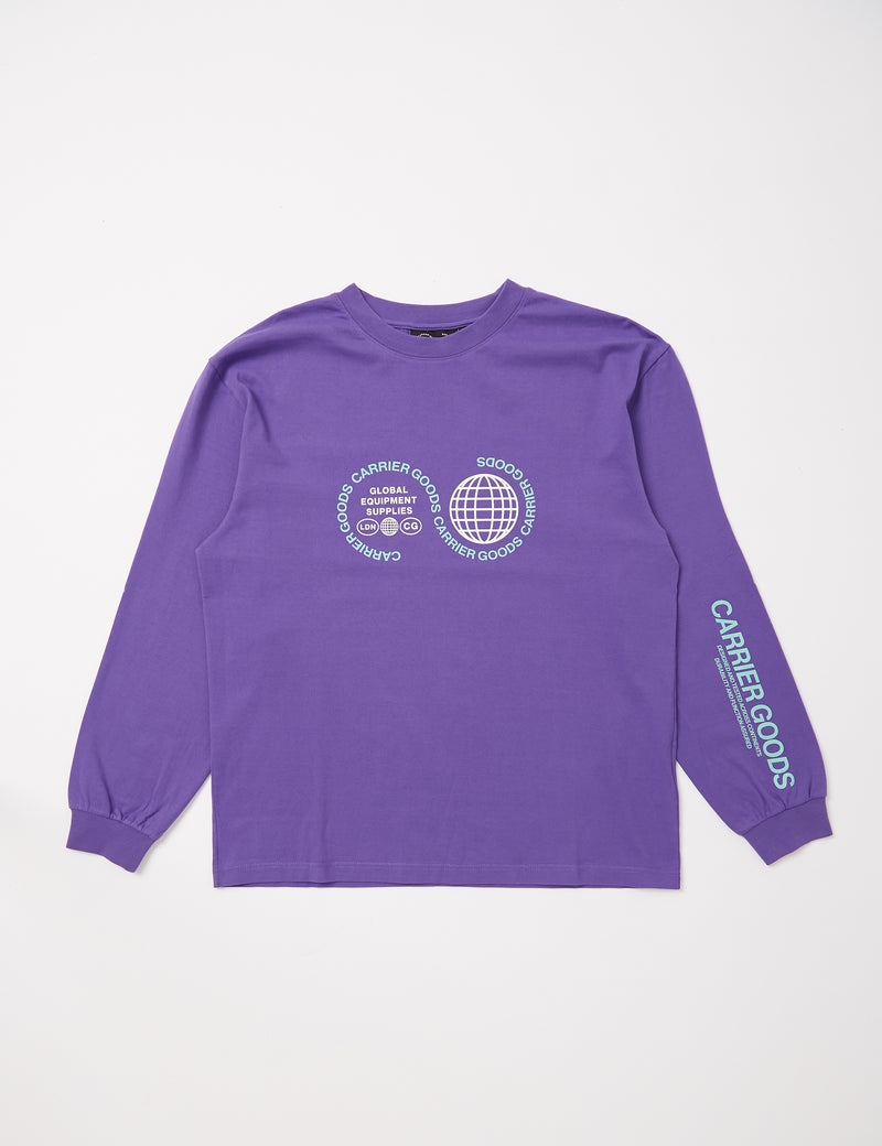Carrier Goods Logo Long Sleeve T-Shirt - Purple
