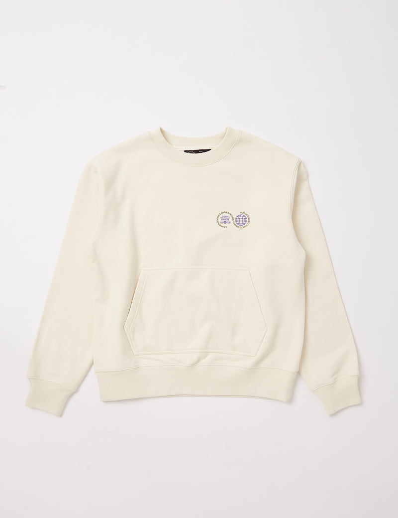 Carrier Goods Logo Crew Sweatshirt - Ecru