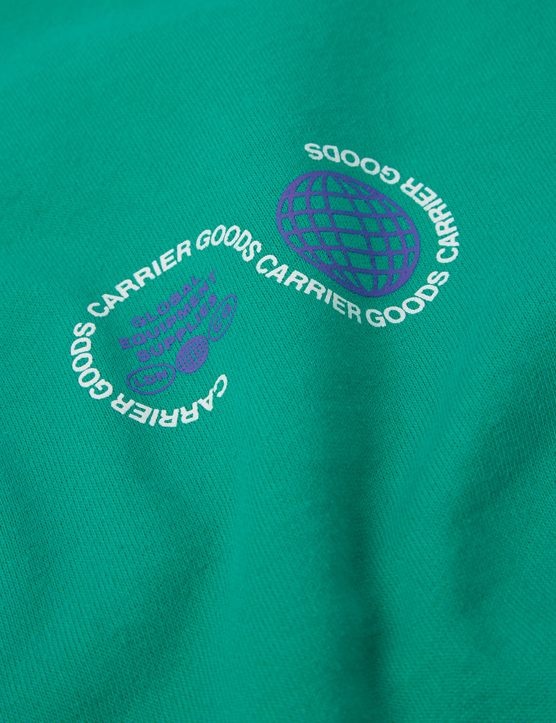 Purple Mountain Observatory Logo Crew Sweatshirt - Tennis Green