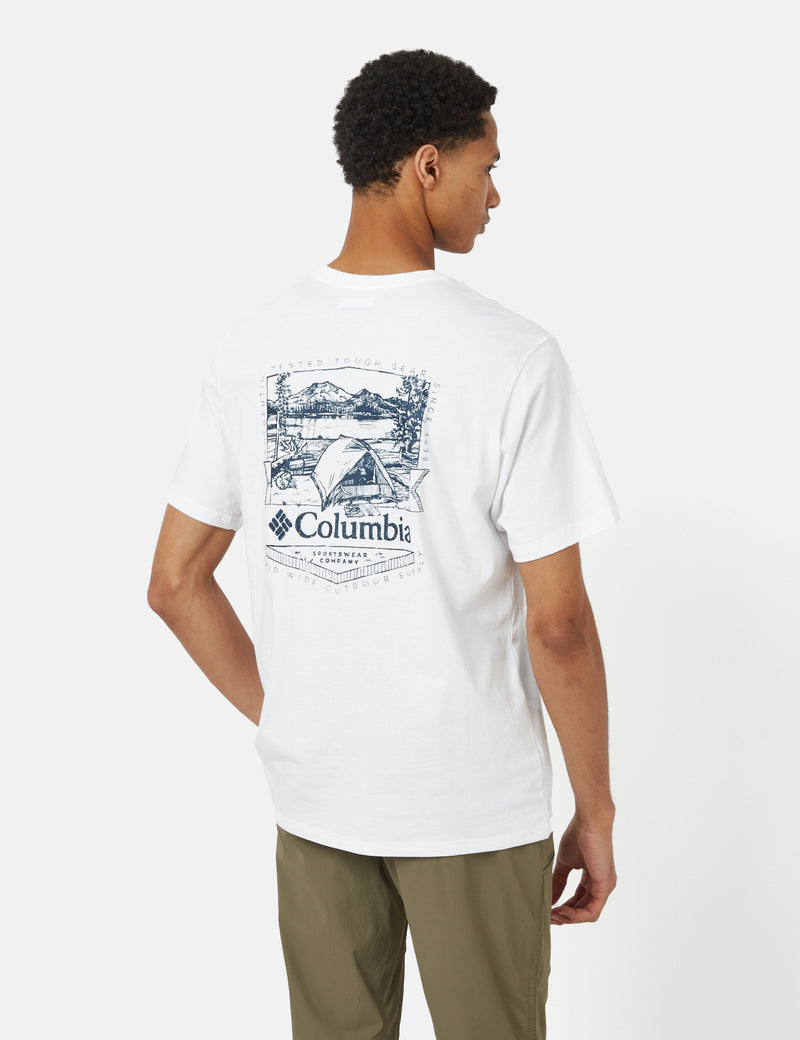 Columbia Rockaway River™ T-Shirt (Lakeside Badge) - White