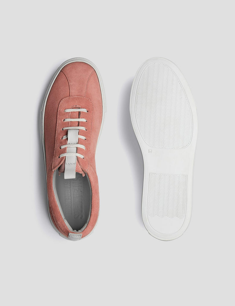 Womens Grenson Sneakers 1 (Suede) - Seashell Pink