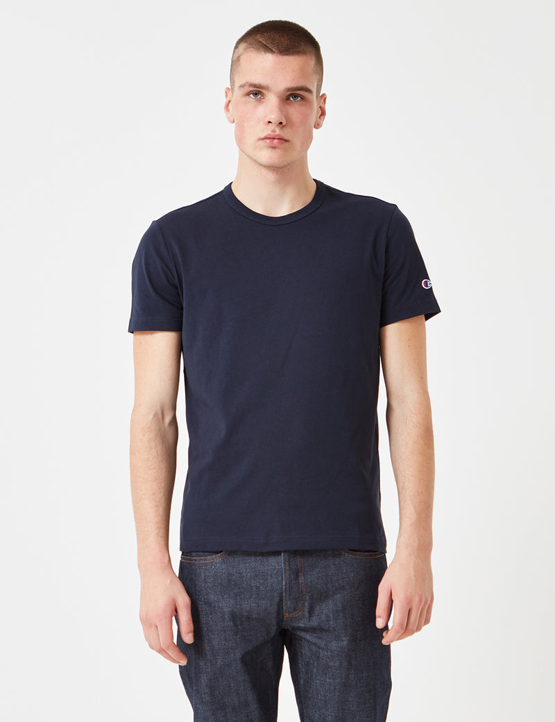 Champion Reverse Weave T-Shirt - Navy Blue
