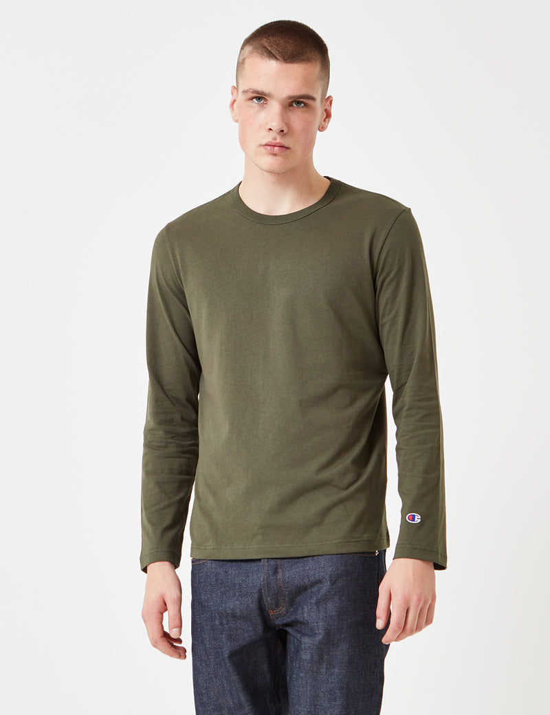 Champion Long Sleeve T-Shirt - Dark Green