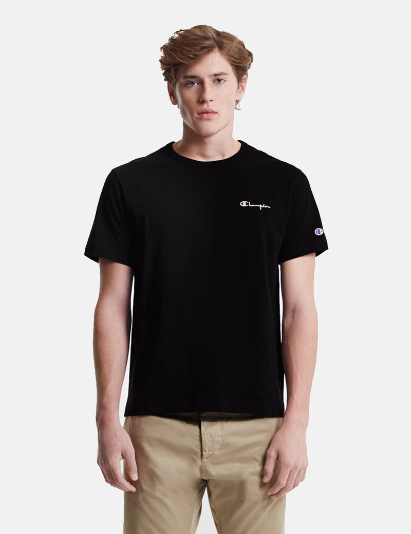 Champion Script Logo T-Shirt - Black