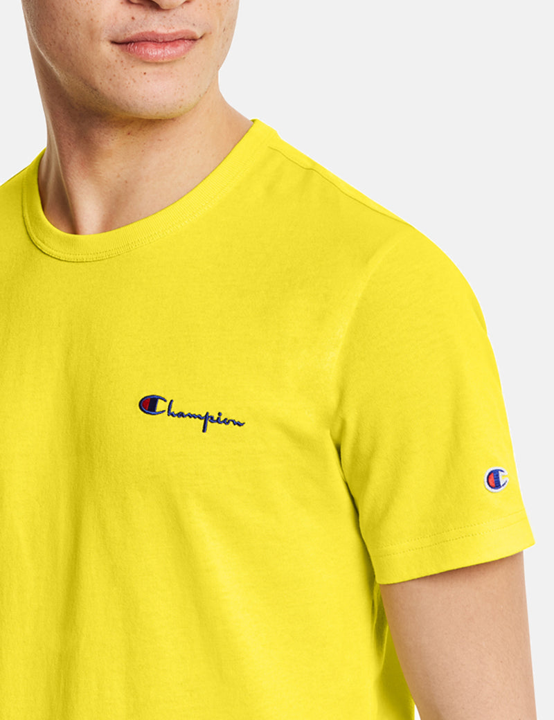 Champion Script Logo T-Shirt - Yellow