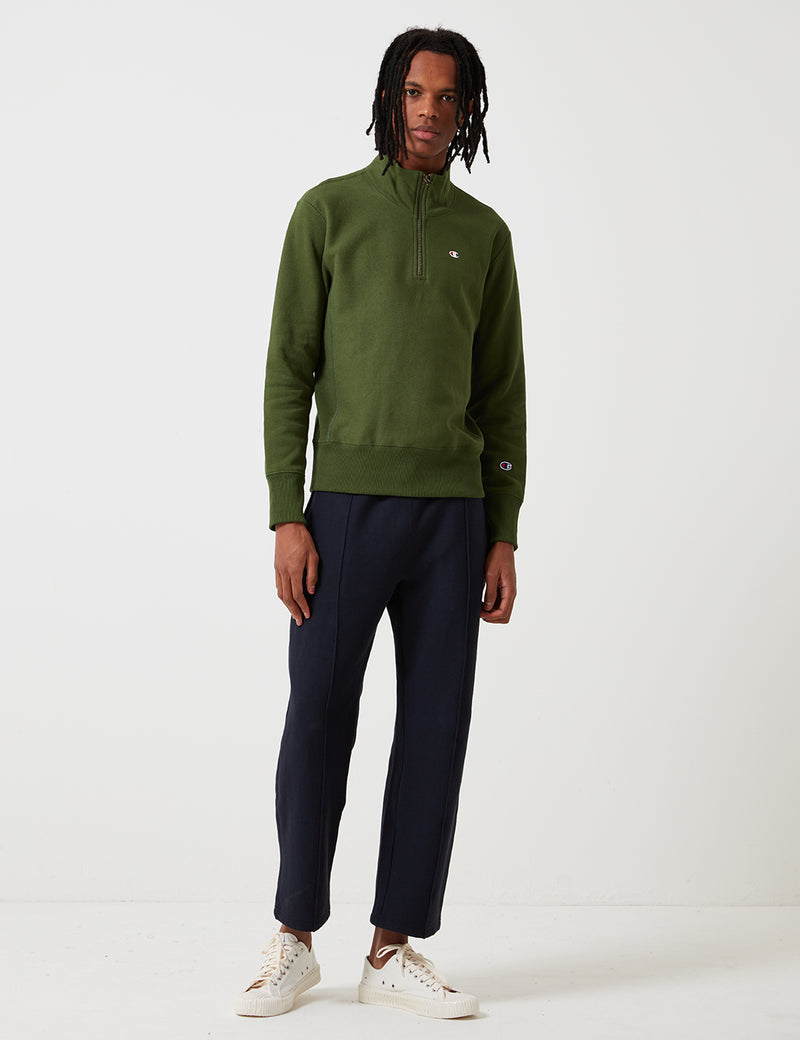 Champion Reverse Weave Half Zip Sweatshirt - Green