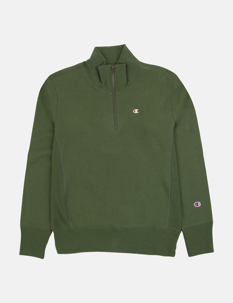 Champion Reverse Weave Half Zip Sweatshirt - Green