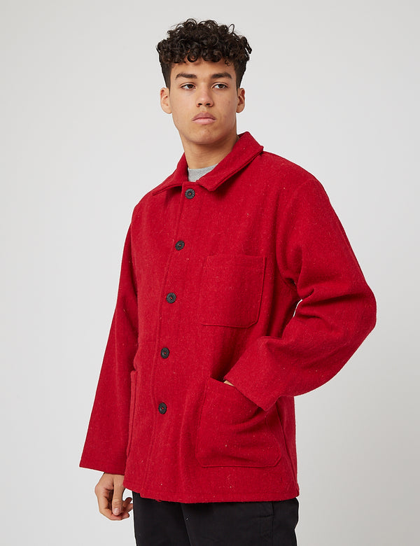 Le Laboureur Wool Work Jacket - Red