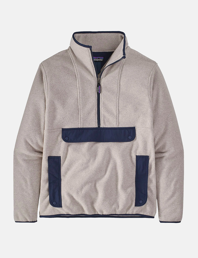 Patagonia Synchilla Anorak Fleece Jacket - Oatmeal Heather Beige