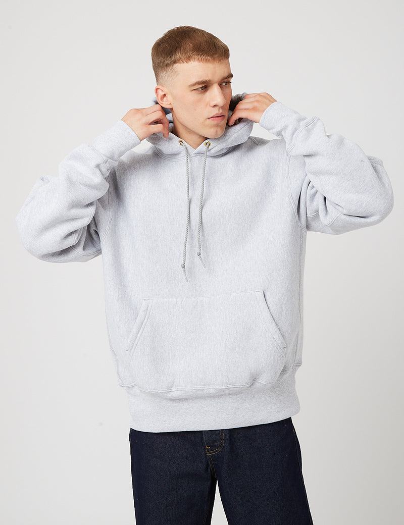 Camber Hooded Sweatshirt (12oz) - Ash Grey