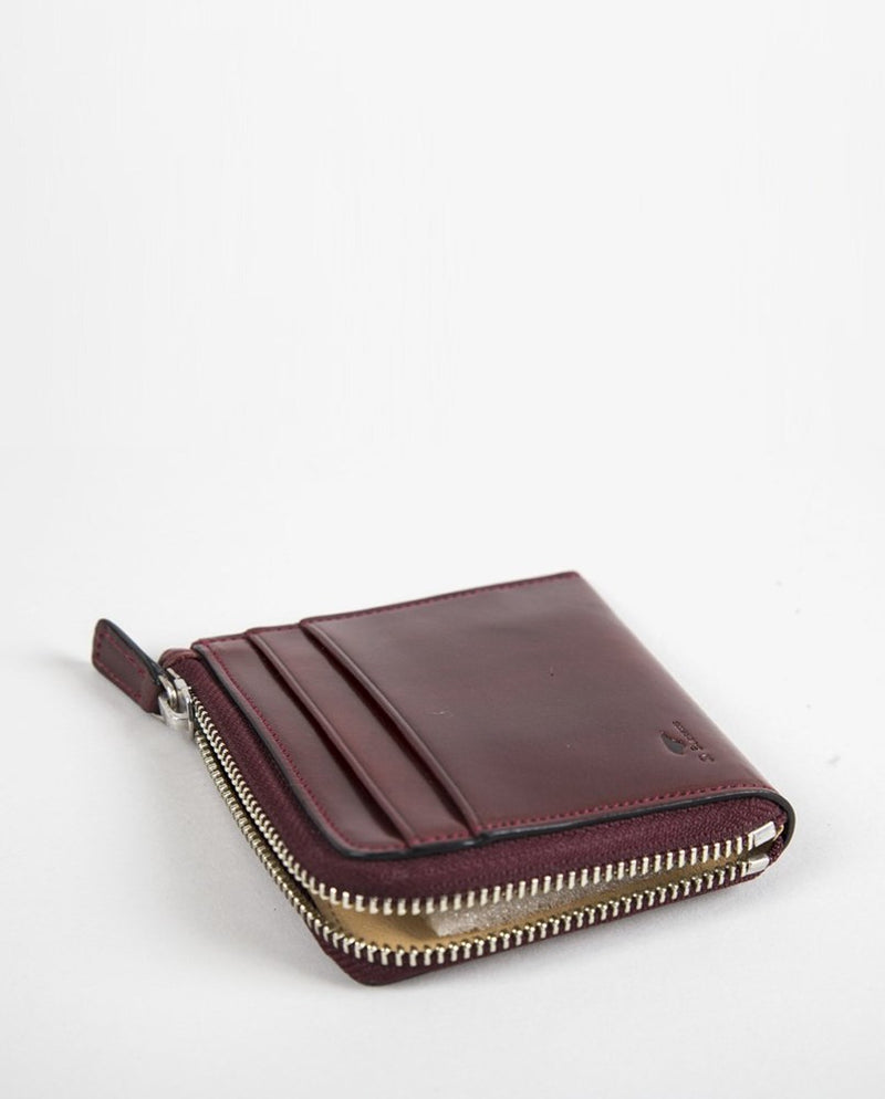 Il Bussetto Small Zip Wallet (Leather) - Bordeaux Red