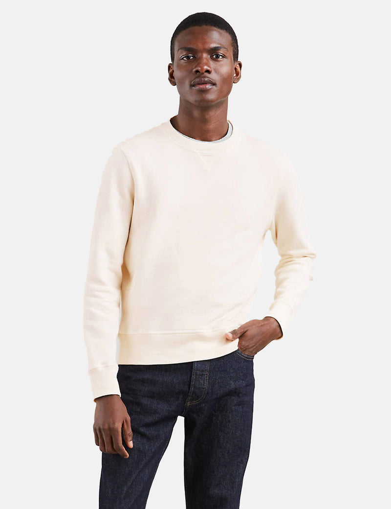 Levis Made & Crafted Crewneck Sweatshirt - Pristine Heather Ecru