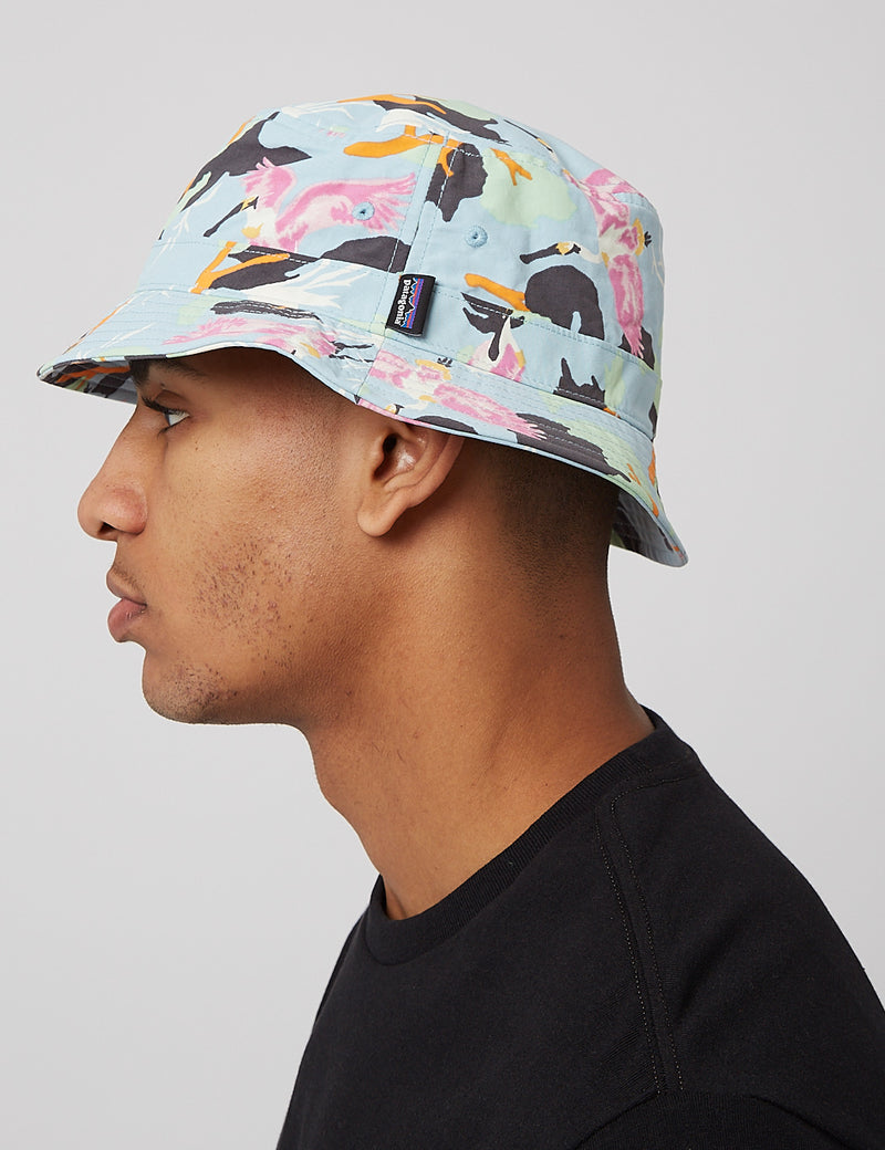 Patagonia Wavefarer Bucket Hat (Spoonbills) - Big Sky Blue