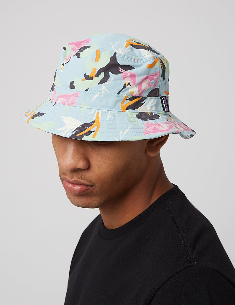 Patagonia Wavefarer Bucket Hat (Spoonbills) - Big Sky Blue