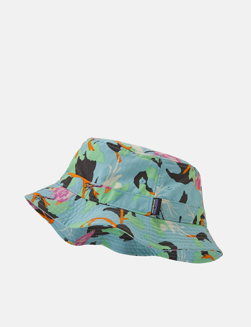 Patagonia Wavefarer Bucket Hat (Spoonbills) - Big Sky Blue