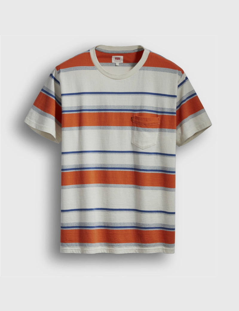 Levis Orange Tab Pocket T-shirt - Blue/Orange/Yellow