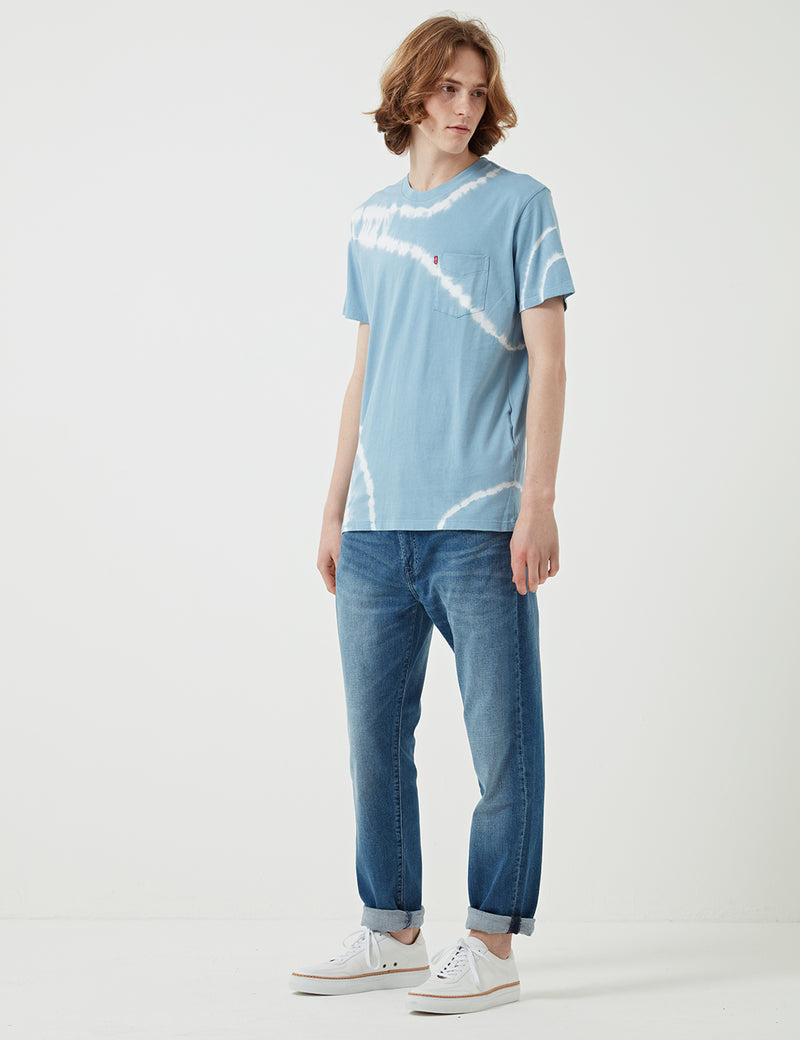 Levis Sunset Pocket Tie Dye T-shirt - Allure Blue