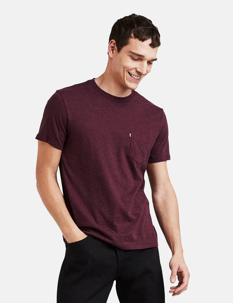 Levis Set-In Sunset Pocket T-Shirt - Fig Purple Heather