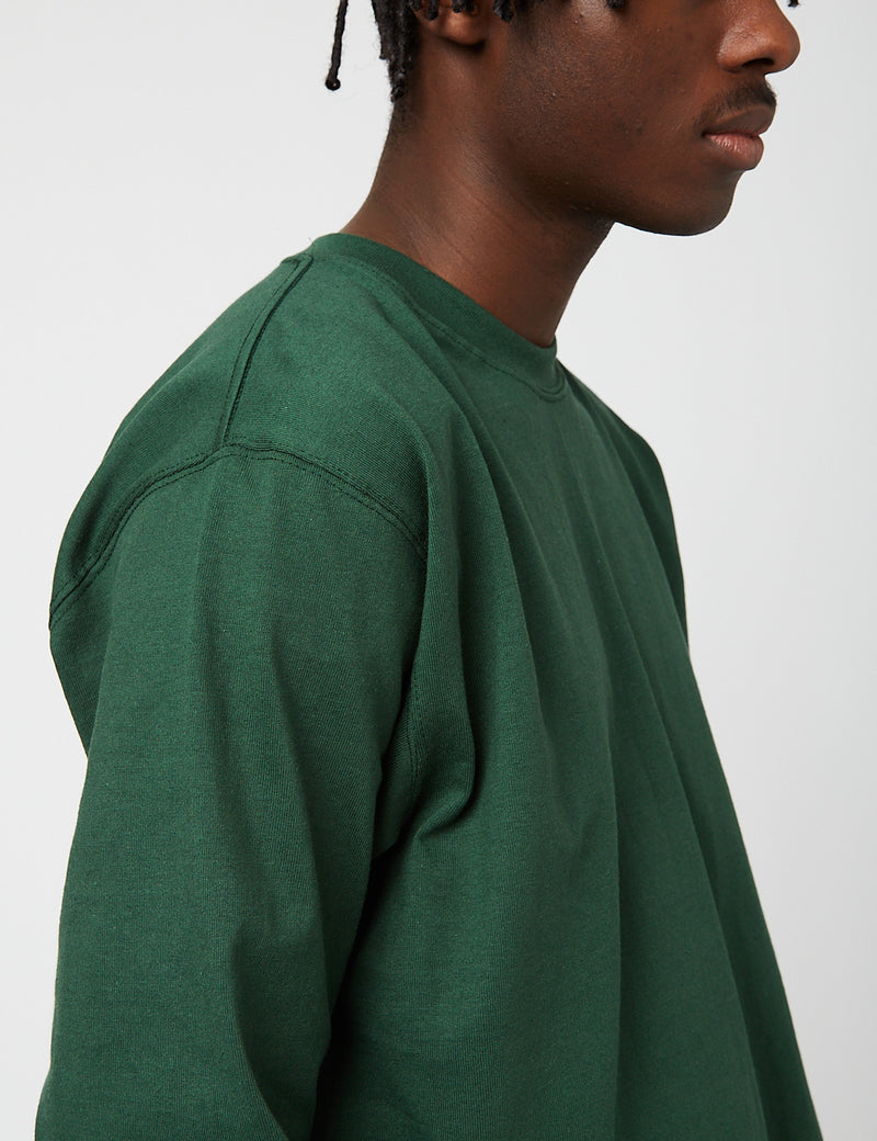 Camber USA 305 Long Sleeve T-shirt (8oz Cotton) - Dark Green