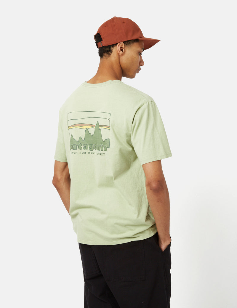 Patagonia '73 Skyline Organic T-Shirt - Salvia Green